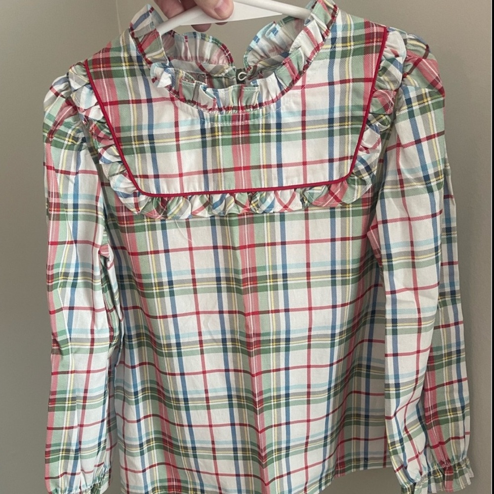 Little English Plaid Blouse